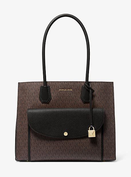 michael michael kors mercer extra large pocket tote|michael kors large signature tote.